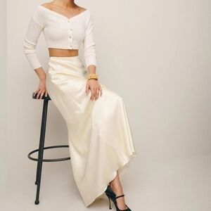 Reformation Bella silk skirt